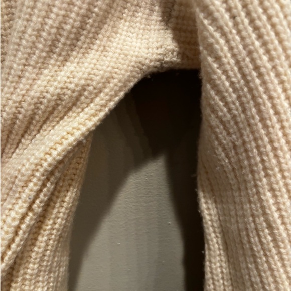 Madewell Beige Button-Shoulder Sweater wool warm winter cabin core cottage - Picture 10 of 15